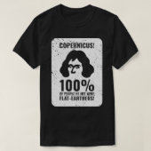 Copernicus vs FlatEarthers witte druk T-shirt (Design voorkant)