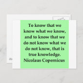 copernicuscitaat briefkaart (Voorkant / Achterkant)