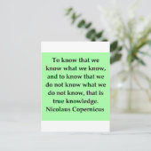 copernicuscitaat briefkaart (Staand voorkant)