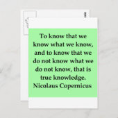 copernicuscitaat briefkaart (Voorkant / Achterkant)