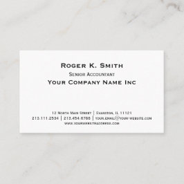 Coperplate Klassieke eenvoud is elegant Visitekaartje