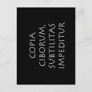Copia ciborum subtilitas impeditur briefkaart