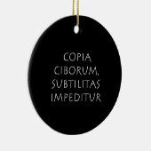 Copia ciborum subtilitas impeditur keramisch ornament (Rechts)