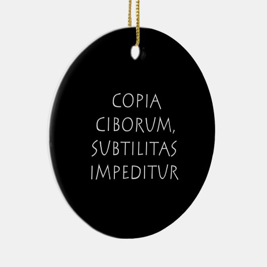 Copia ciborum subtilitas impeditur keramisch ornament (Rechts)