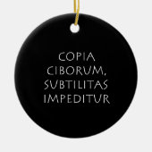 Copia ciborum subtilitas impeditur keramisch ornament (Voorkant)
