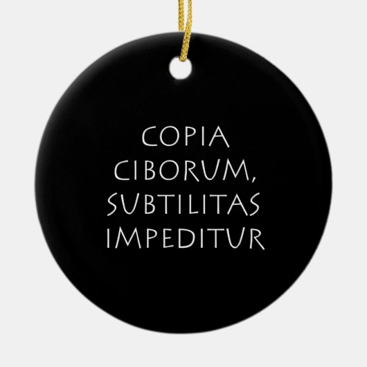 Copia ciborum subtilitas impeditur keramisch ornament (Voorkant)