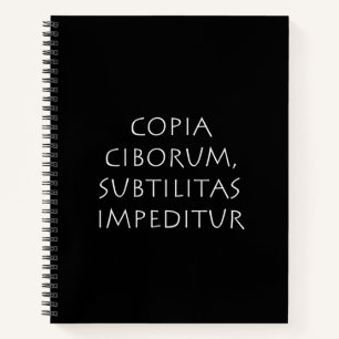 Copia ciborum subtilitas impeditur notitieboek