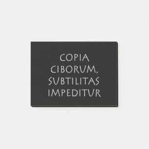 Copia ciborum subtilitas impeditur post-it® notes