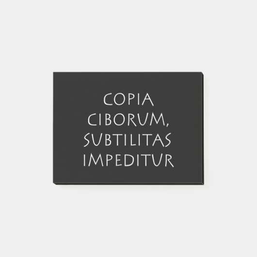 Copia ciborum subtilitas impeditur post-it® notes (Voorkant)