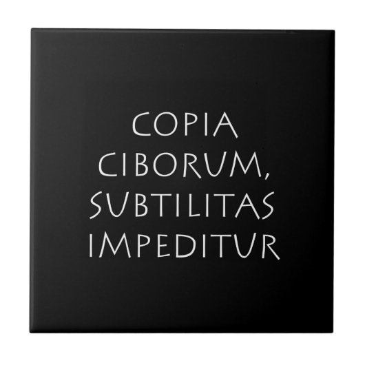 Copia ciborum subtilitas impeditur tegeltje (Voorkant)