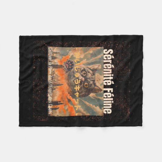 Copie de Copie de Meow Wellness S Sticker Fleece Deken (Voorkant (Horizontaal))