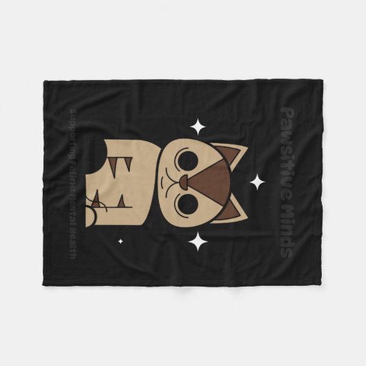 Copie de Meow Wellness S Sticker Fleece Deken (Voorkant (Horizontaal))