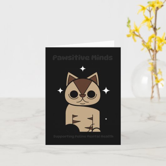 Copie de Meow Wellness S Sticker Kaart (Gele Bloem)