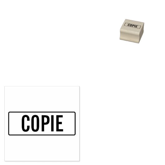 COPIE-tekst Rubberstempel (Gestempeld)