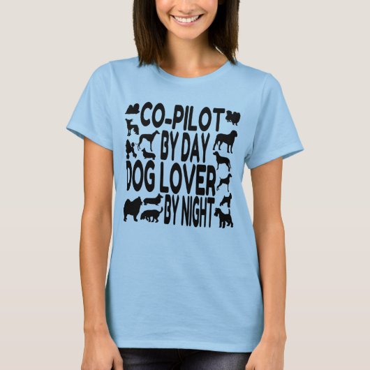 copiloot van het hondenliefhebber t-shirt (Voorkant)