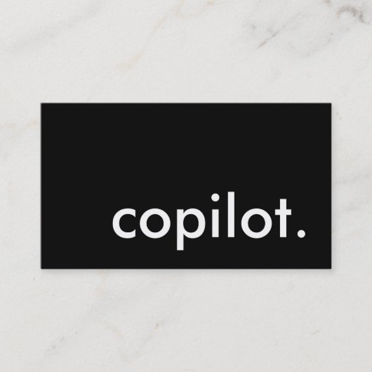 copiloot. visitekaartje (Voorkant)