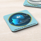 Copilot.AI at your service, 24/7. Bier Onderzetter (Linkerzijde)