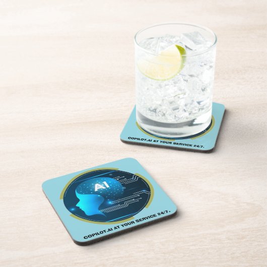 Copilot.AI at your service, 24/7. Bier Onderzetter (Rechterzijde)