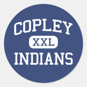 Copley - Indianen - Middelbare school - Copley Ohi Ronde Sticker