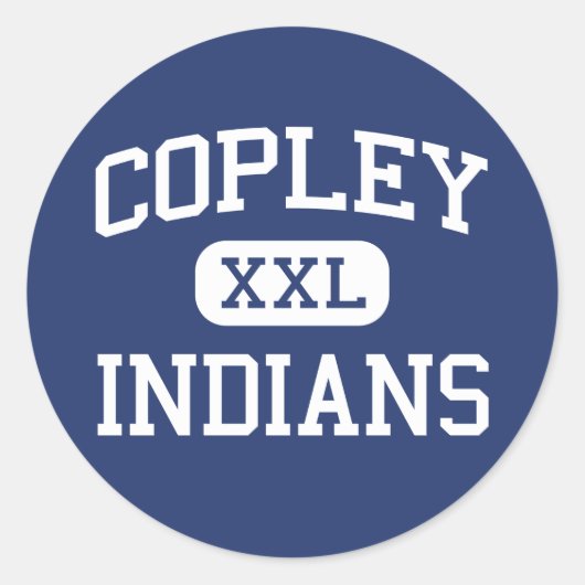 Copley - Indianen - Middelbare school - Copley Ohi Ronde Sticker (Voorkant)