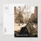 Copley Square Benches Briefkaart (Voorkant / Achterkant)