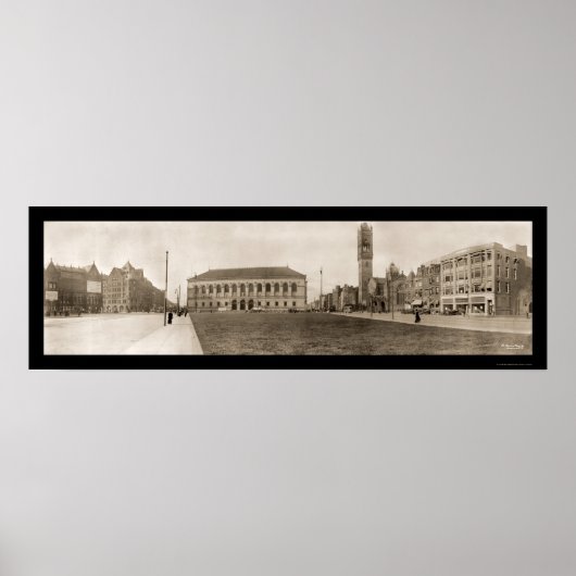 Copley Square Boston Photo 1910 Poster (Voorkant)