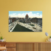 Copley Square Uitzicht of Trinity Church Canvas Afdruk (Insitu (Woonkamer))