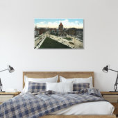 Copley Square Uitzicht of Trinity Church Canvas Afdruk (Insitu (Slaapkamer))