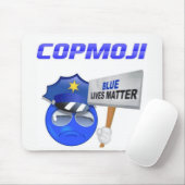 CopMoji - Blue Lives Matter Muismat (Met muis)
