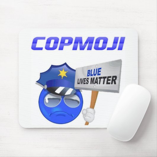 CopMoji - Blue Lives Matter Muismat (Met muis)