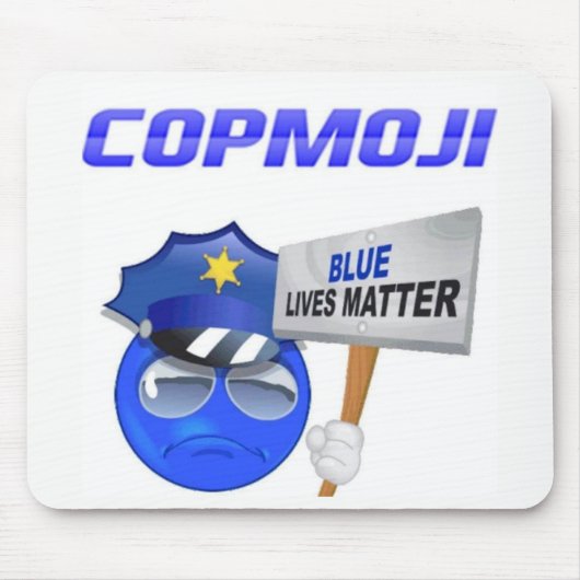 CopMoji - Blue Lives Matter Muismat (Voorkant)
