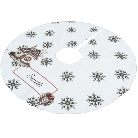 Copos de Nieve Personalizable Kerstboom Rok (Gekanteld)