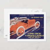 Coppa Ginori Auto Club Firenze Briefkaart (Voorkant / Achterkant)