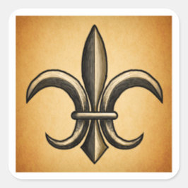 Coppe Fleur De Lis Vierkante Stickers