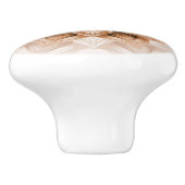 Copper 3D Shiny Mandala Keramische Knop (Zijkant)