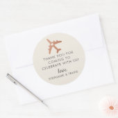 Copper Airplane Travel bedankt Ronde Sticker (Envelop)