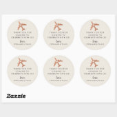 Copper Airplane Travel bedankt Ronde Sticker (Vel)