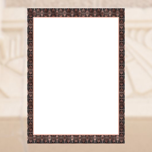 Copper and Black Art Deco Look Elegant Bedankkaart