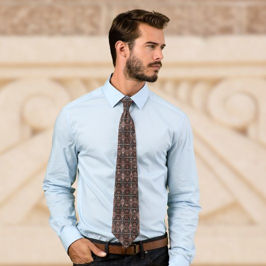 Copper and Black Art Deco Look Elegant Stropdas