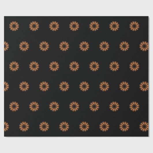 Copper and Black Mandala Pattern 2 Cadeaupapier (Vlak)