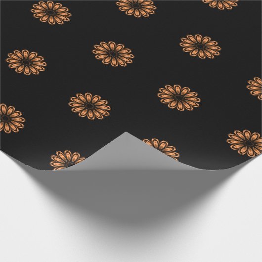 Copper and Black Mandala Pattern 2 Cadeaupapier (Hoek)