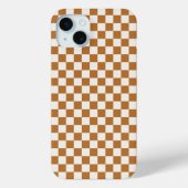 Copper and eggshell checkerboard pattern Case-Mate iPhone case (Achterkant)