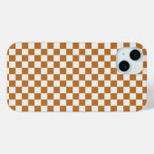 Copper and eggshell checkerboard pattern Case-Mate iPhone case (Achterkant (horizontaal))
