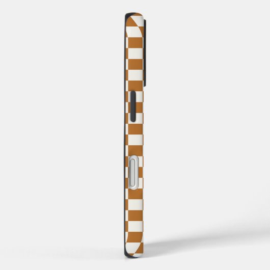 Copper and eggshell checkerboard pattern Case-Mate iPhone case (Achterkant / Rechts)