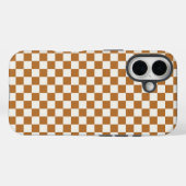 Copper and eggshell checkerboard pattern Case-Mate iPhone case (Achterkant (horizontaal))