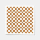 Copper and eggshell checkerboard pattern servet (Voorkant)