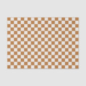 Copper and eggshell checkerboard pattern tissuepapier (Voorkant)