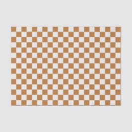 Copper and eggshell checkerboard pattern tissuepapier