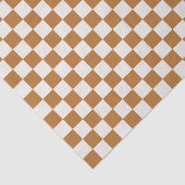 Copper and eggshell checkerboard pattern tissuepapier (Detail)