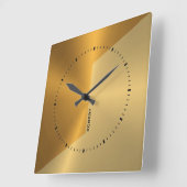 Copper and gold geometric design personalized vierkante klok (Hoek)